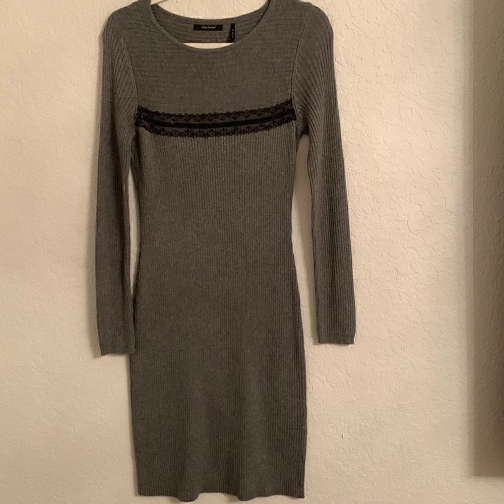 Faust Fuentes Bodycon Gray Dress Size S